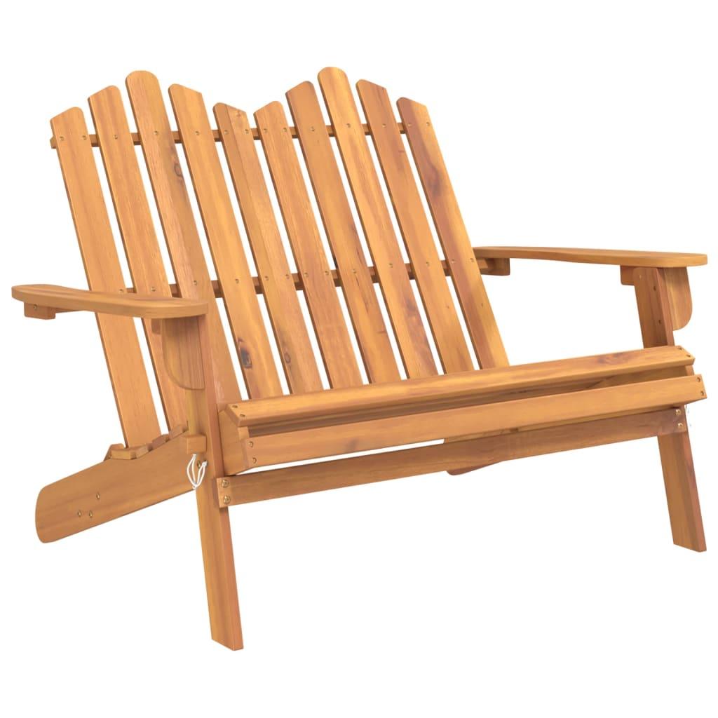 Adirondack Patio Bench 49.6" Solid Wood Acacia at Set Shop and Smile