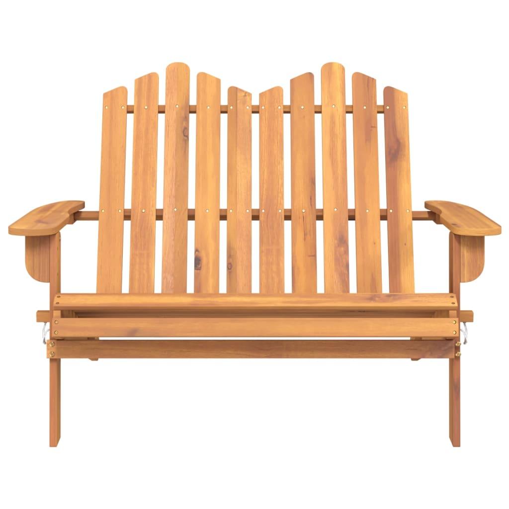Adirondack Patio Bench 49.6" Solid Wood Acacia at Set Shop and Smile