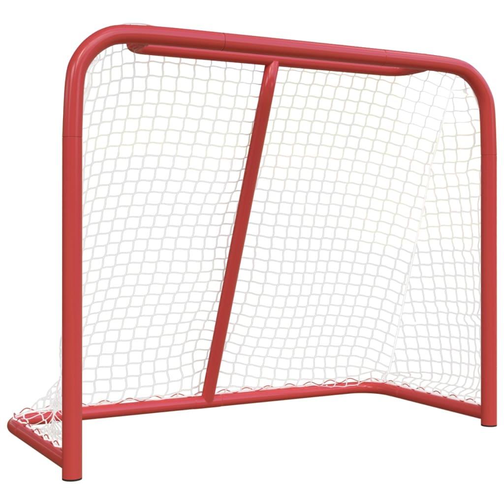 Hockey Goal Red and White 72"x28"x48" Polyester at Set Shop and Smile