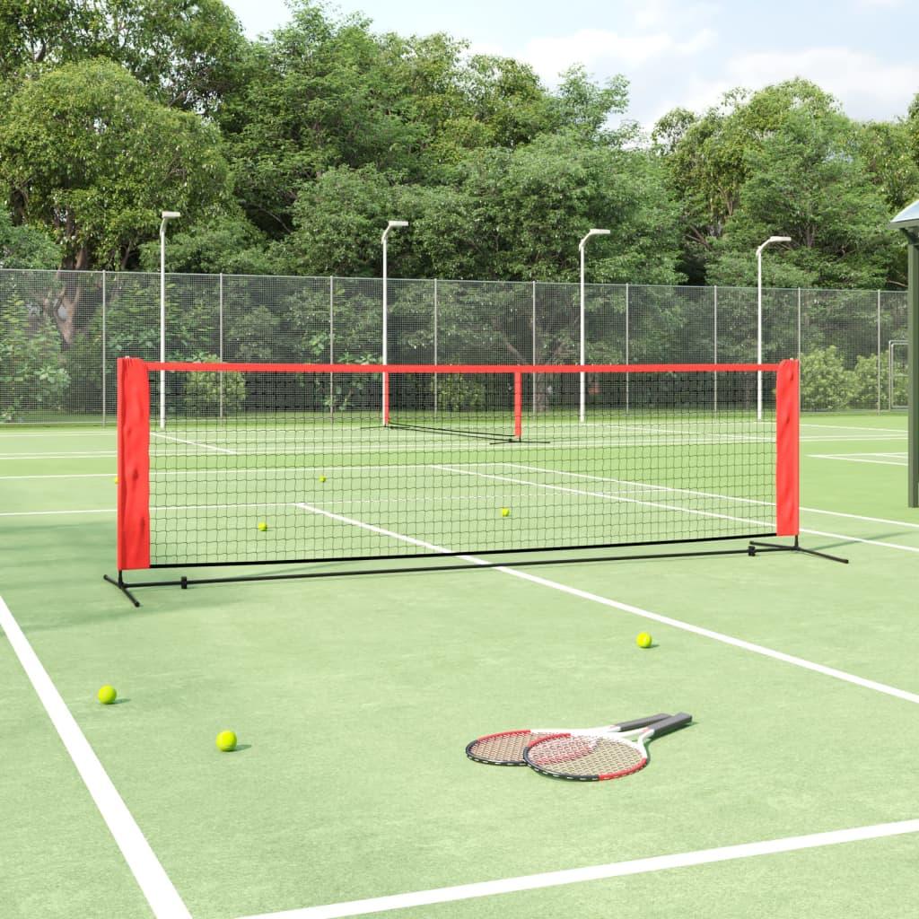 Tennis Net Black and Red 118.1"x39.4"x34.3" Polyester at Set Shop and Smile
