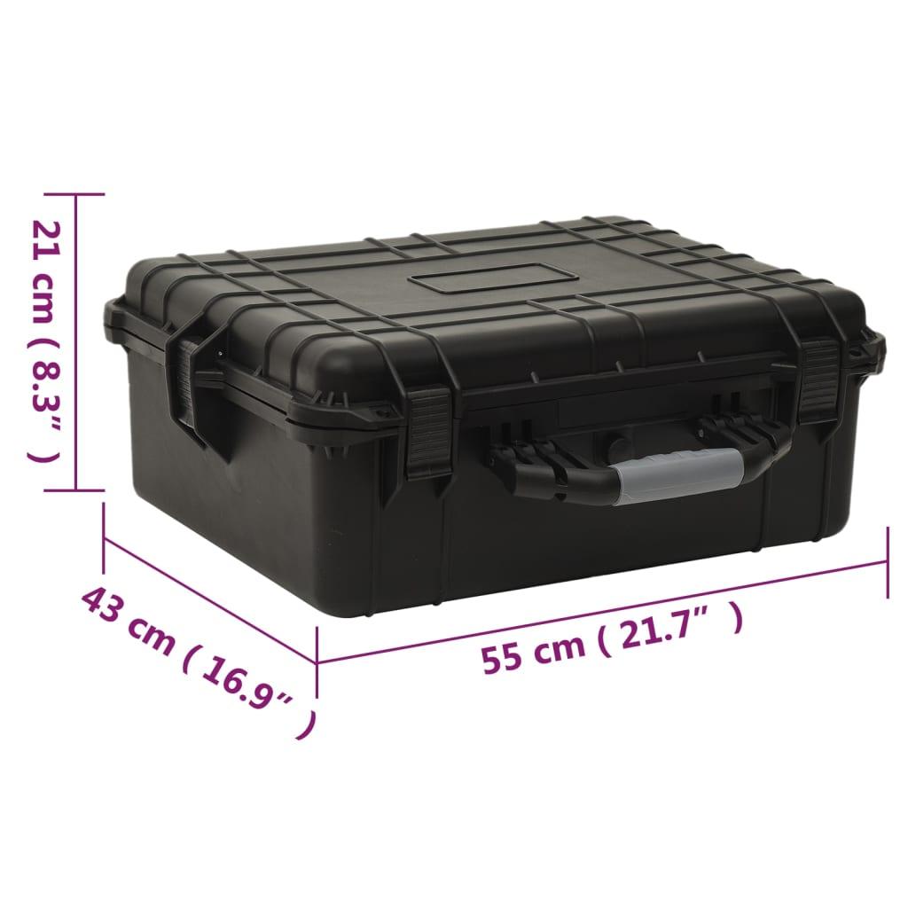 Portable Flight Case Black 21.7"x16.9"x8.3" PP at Set Shop and Smile