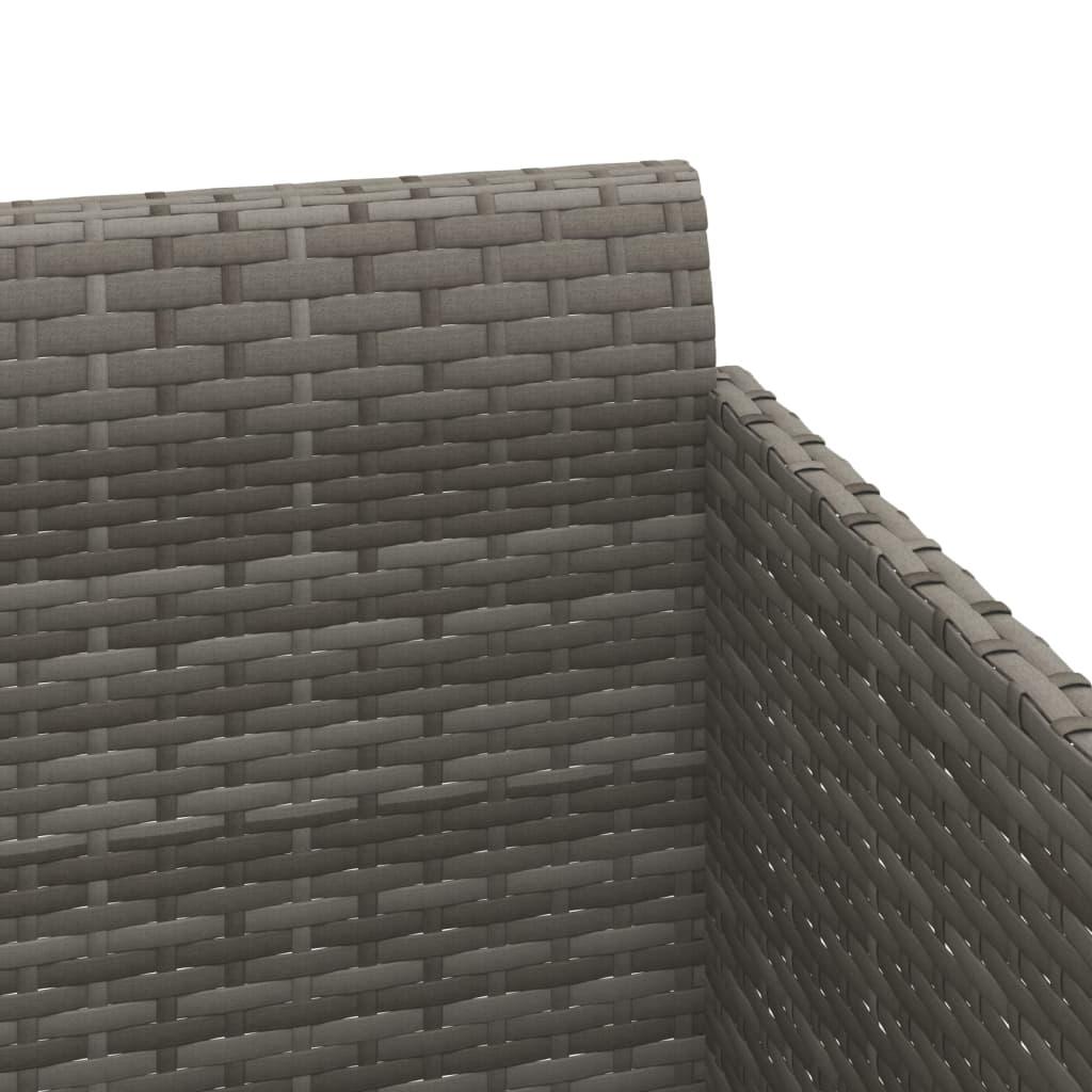 Sunbed with Cushions Gray 71.7"x46.5"x24.8" Poly Rattan at Set Shop and Smile