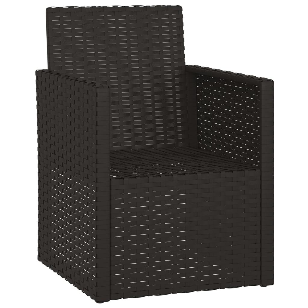 Patio Armchair with Cushions Black Poly Rattan at Set Shop and Smile