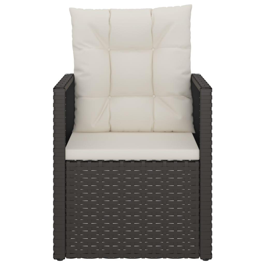Patio Armchair with Cushions Black Poly Rattan at Set Shop and Smile