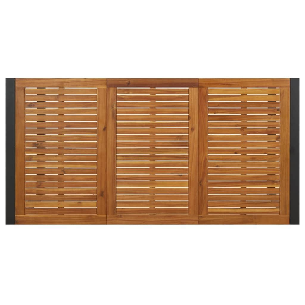 Patio Table with U-shaped Legs 70.9"x35.4"x29.5" Solid Wood Acacia at Set Shop and Smile