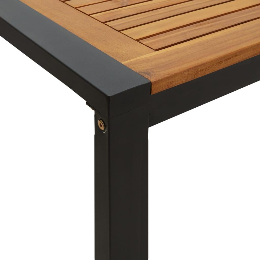 Patio Table with U-shaped Legs 70.9"x35.4"x29.5" Solid Wood Acacia at Set Shop and Smile