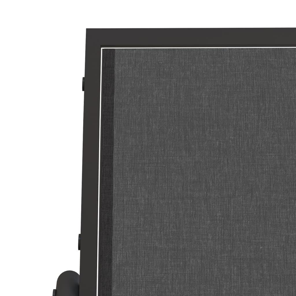 Garden Glider Chair Black 24"x29.9"x34.3" Textilene&Steel at Set Shop and Smile