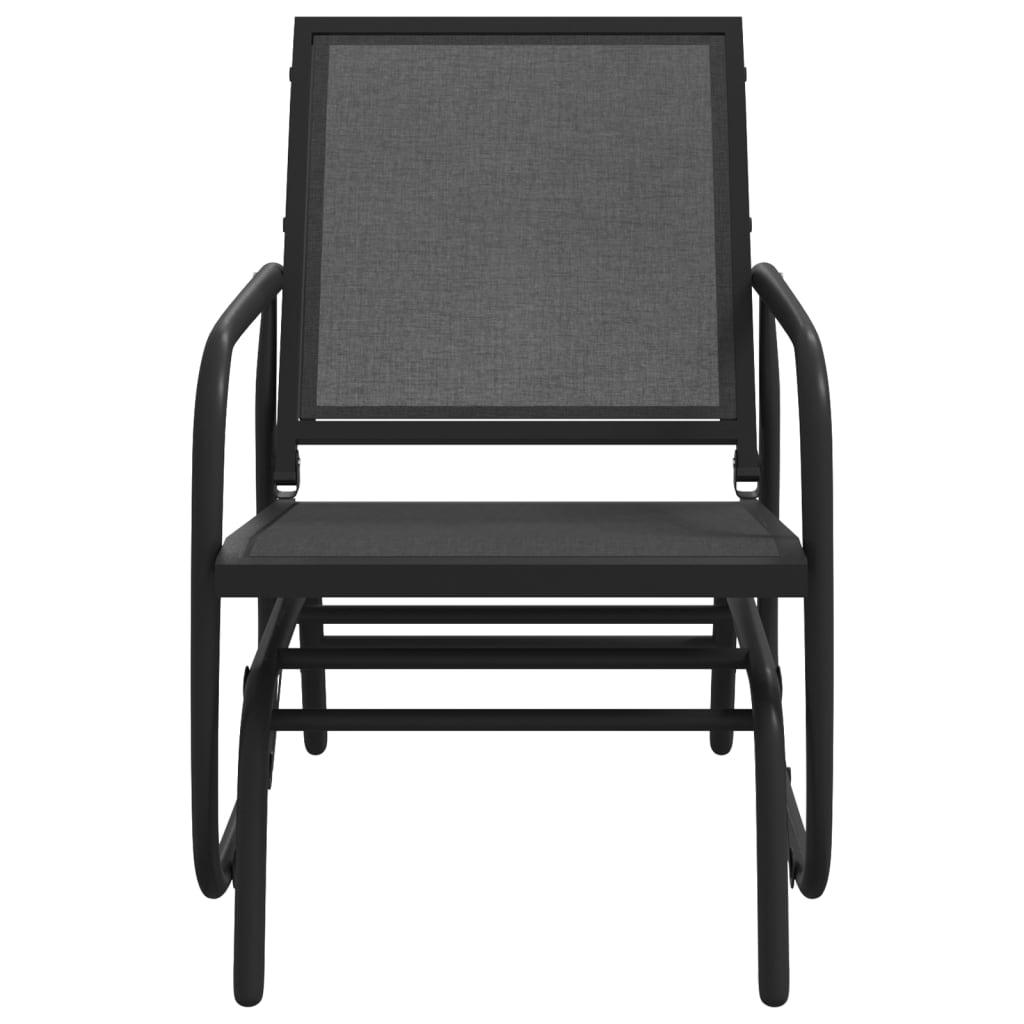 Garden Glider Chairs 2 pcs Black 24"x29.9"x34.3" Textilene&Steel at Set Shop and Smile