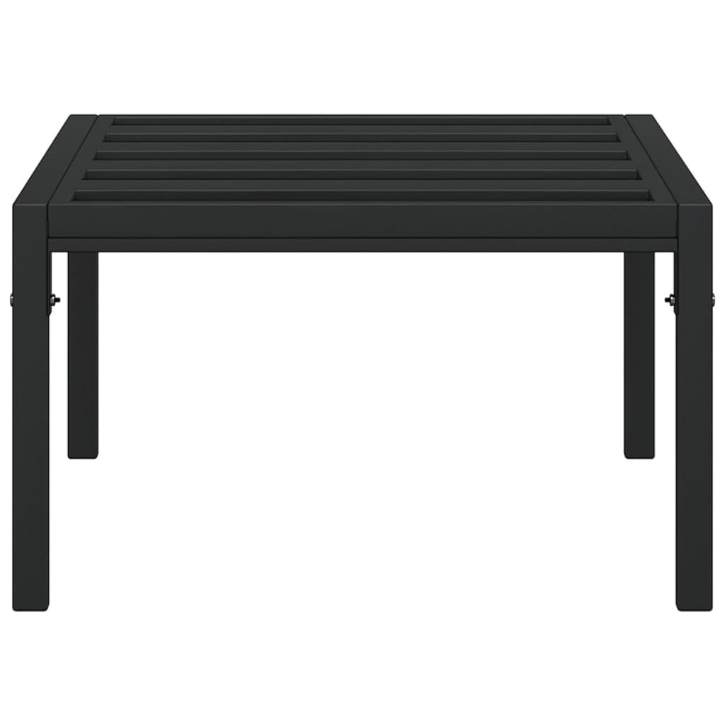 Patio Coffee Table Black 23.6"x23.6"x13.8" Steel at Set Shop and Smile