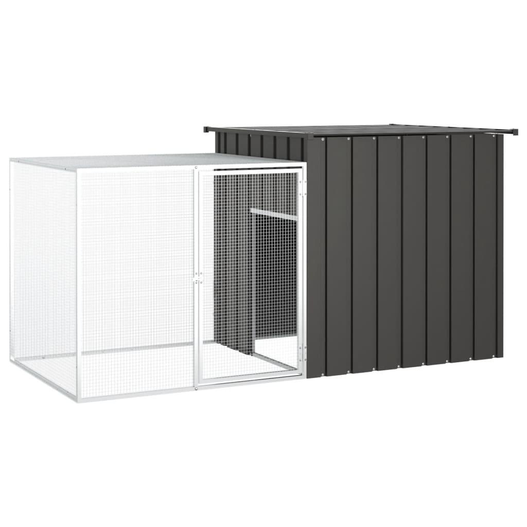 Rabbit Cage Anthracite 78.7"x35.8"x39.4" Galvanized Steel at Set Shop and Smile