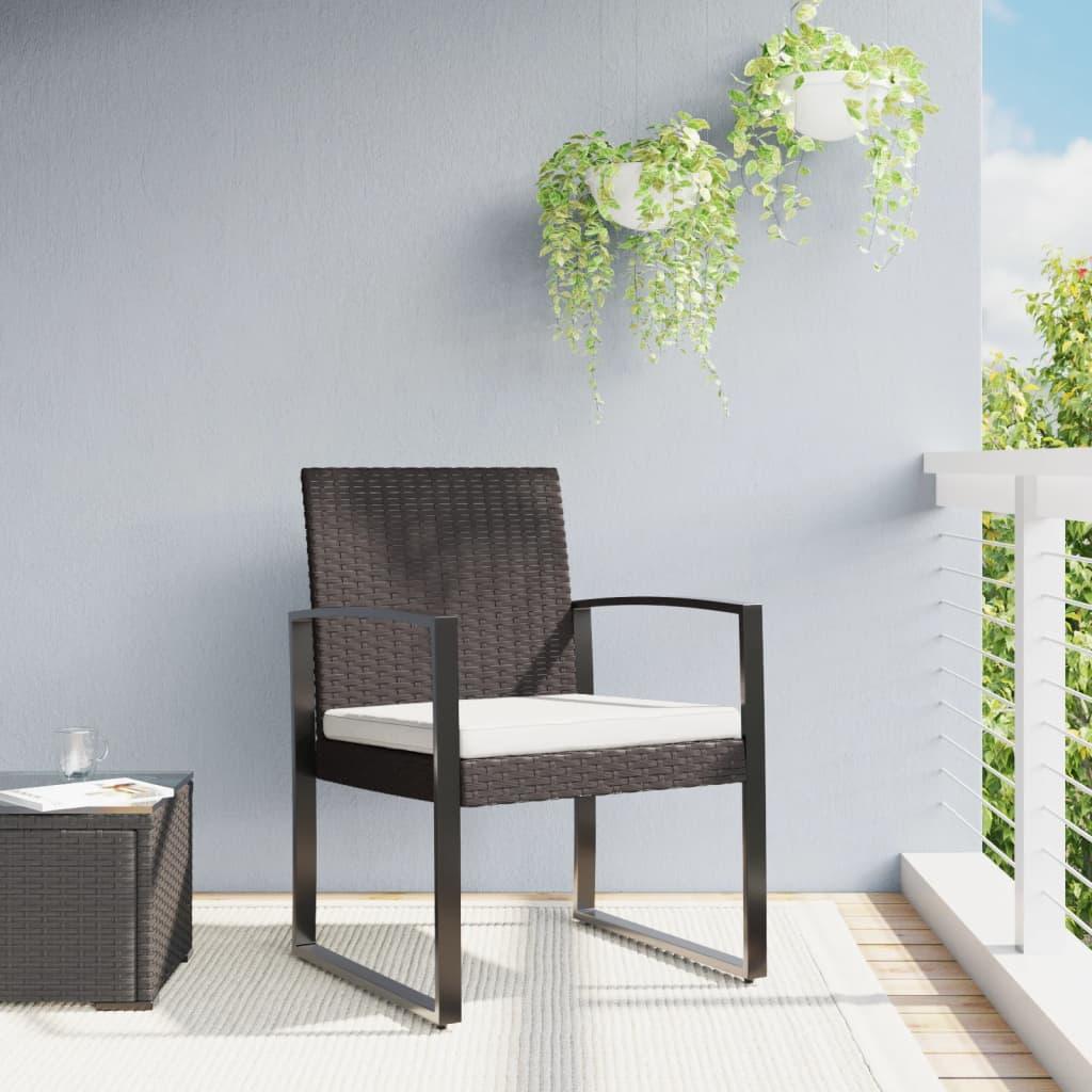 Patio Dining Chairs 2 pcs Brown PP Rattan at Set Shop and Smile