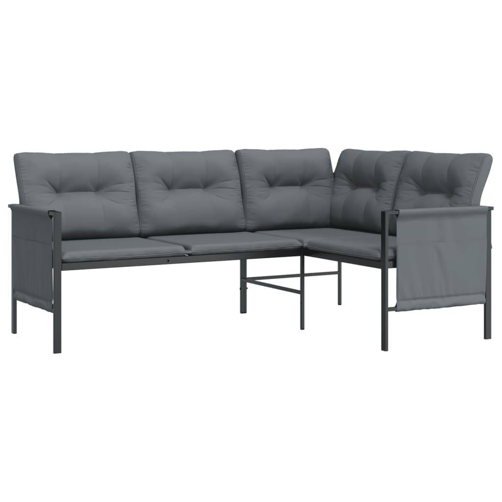 2 Piece Patio Lounge Set Anthracite Steel at Set Shop and Smile