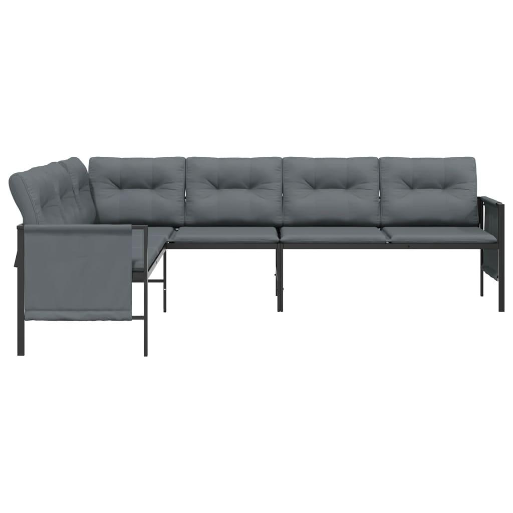 Patio Corner Sofa Anthracite Steel and Textilene at Set Shop and Smile