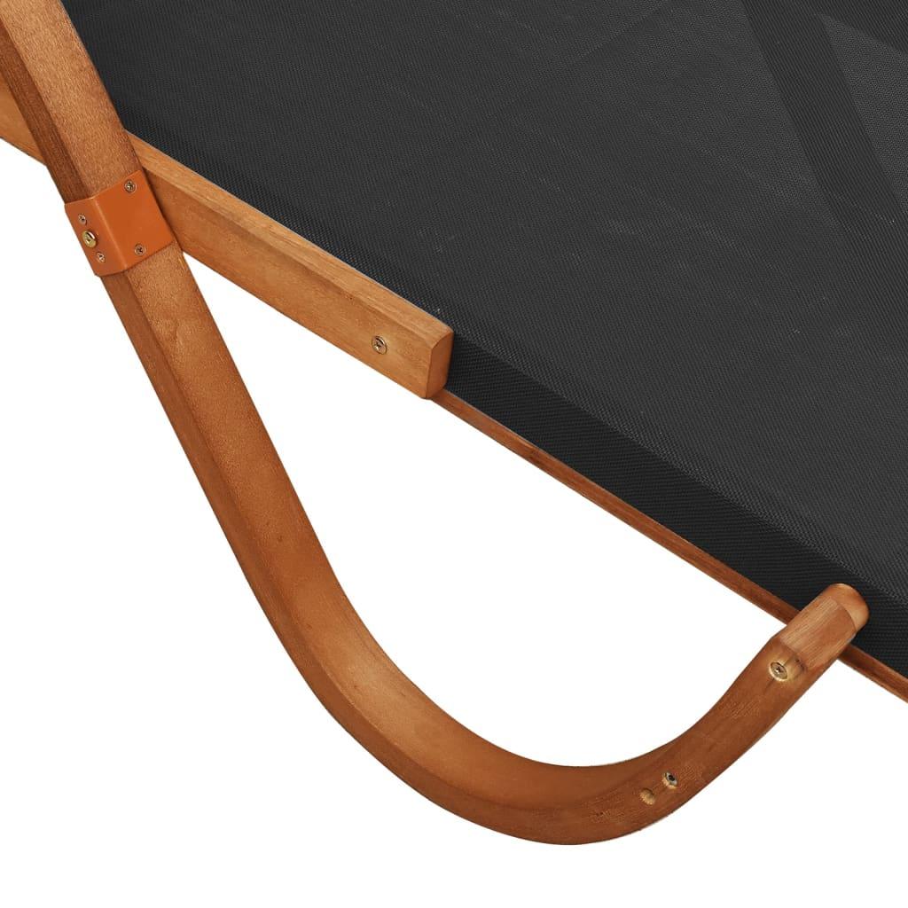 Sun Lounger with Pillow Gray Textilene and Solid Wood Poplar at Set Shop and Smile