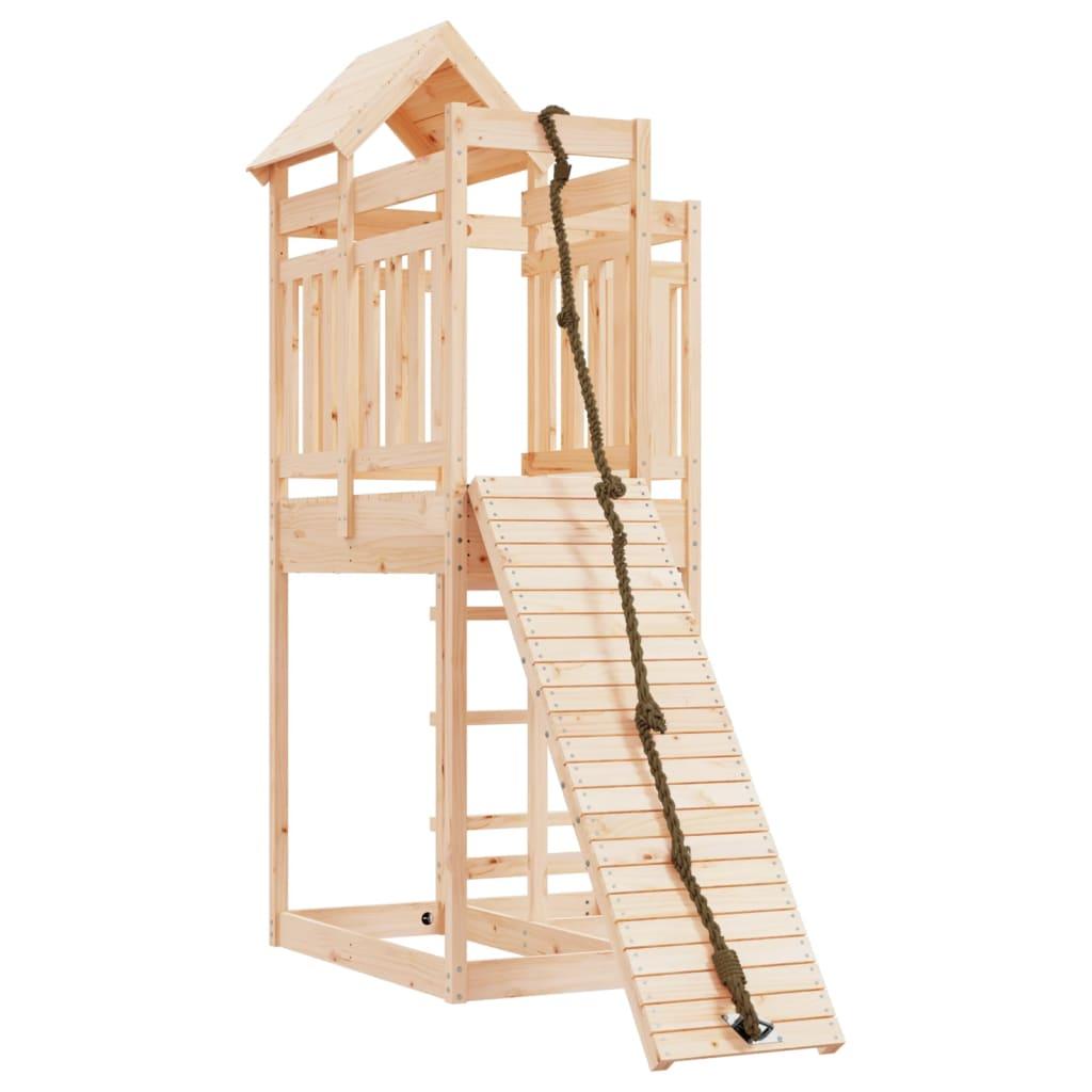 Playhouse with Climbing Wall Solid Wood Pine at Set Shop and Smile