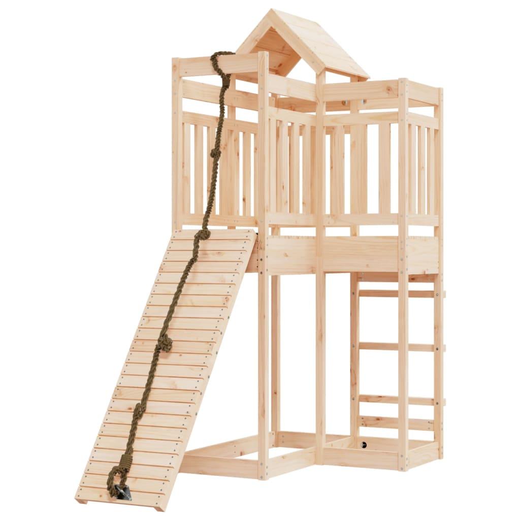 Playhouse with Climbing Wall Solid Wood Pine at Set Shop and Smile