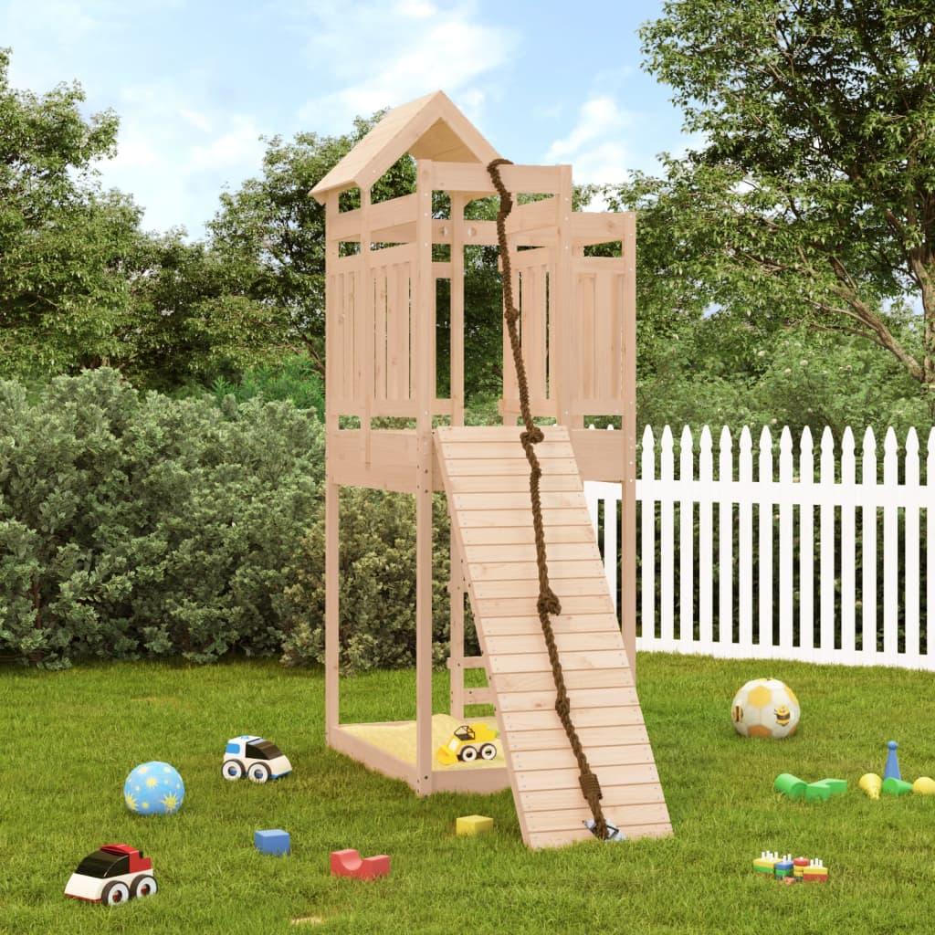 Playhouse with Climbing Wall Solid Wood Pine at Set Shop and Smile