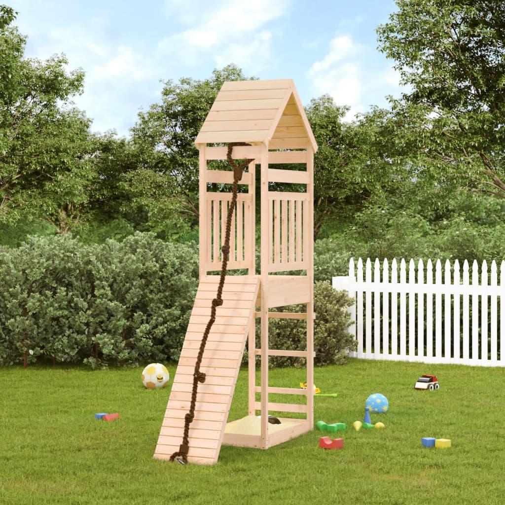 Playhouse with Climbing Wall Solid Wood Pine at Set Shop and Smile