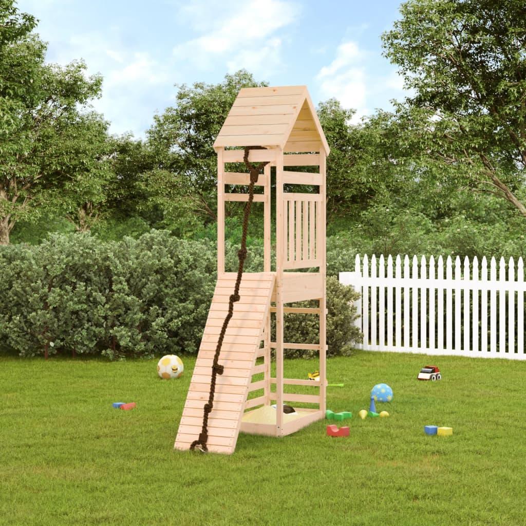 Playhouse with Climbing Wall Solid Wood Pine at Set Shop and Smile
