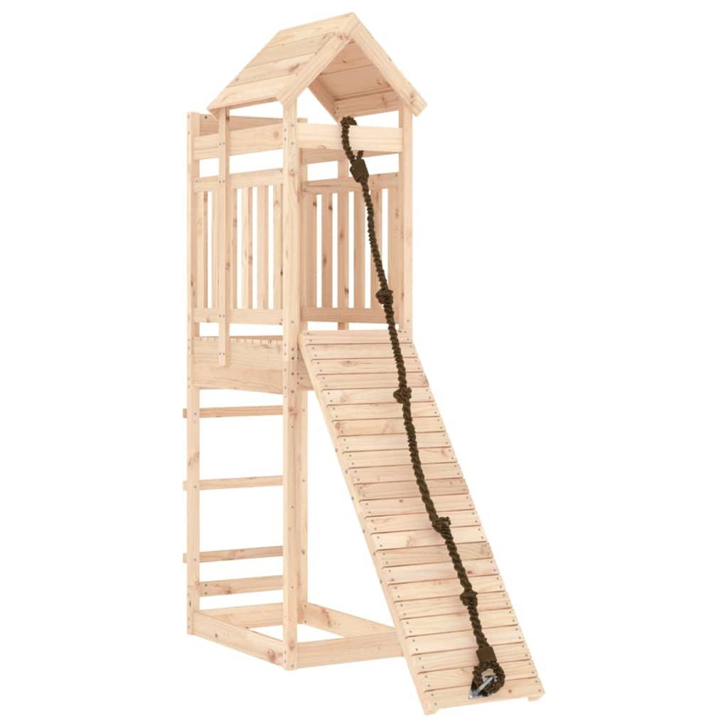 Playhouse with Climbing Wall Solid Wood Pine at Set Shop and Smile