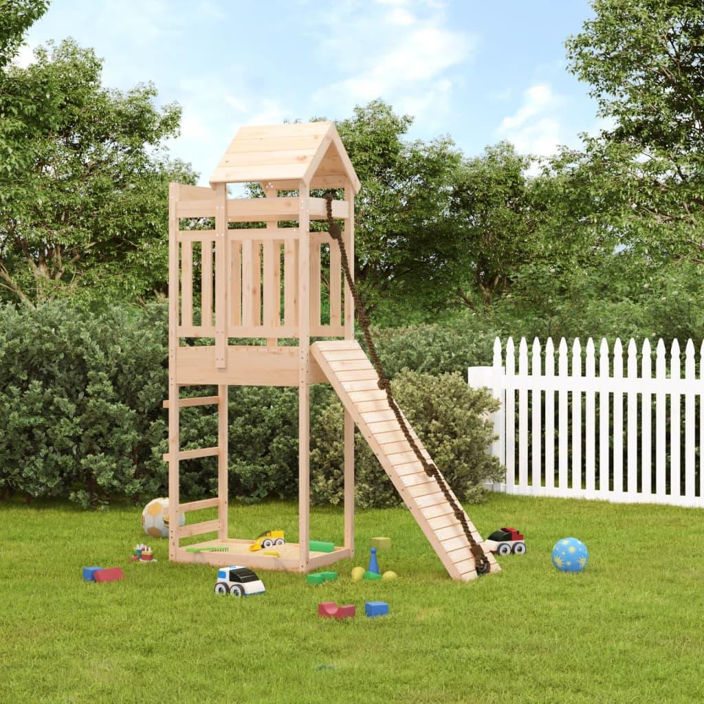 Playhouse with Climbing Wall Solid Wood Pine at Set Shop and Smile