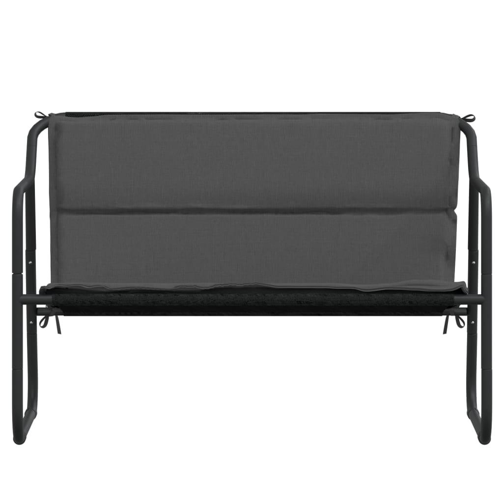 2-Seater Patio Bench with Cushion Anthracite Steel at Set Shop and Smile
