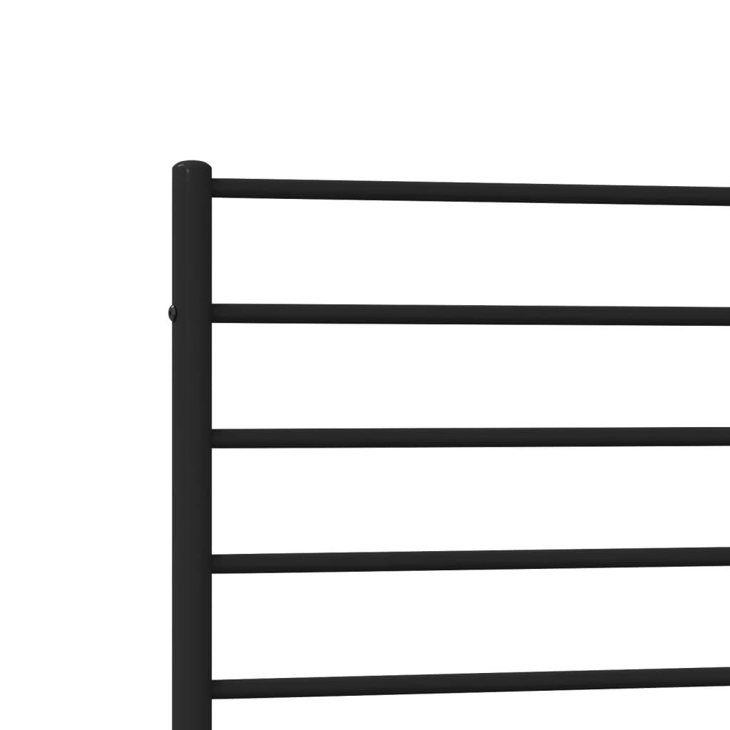 Metal Bed Frame with Headboard and Footboard Black 39.4"x78.7" at Set Shop and Smile