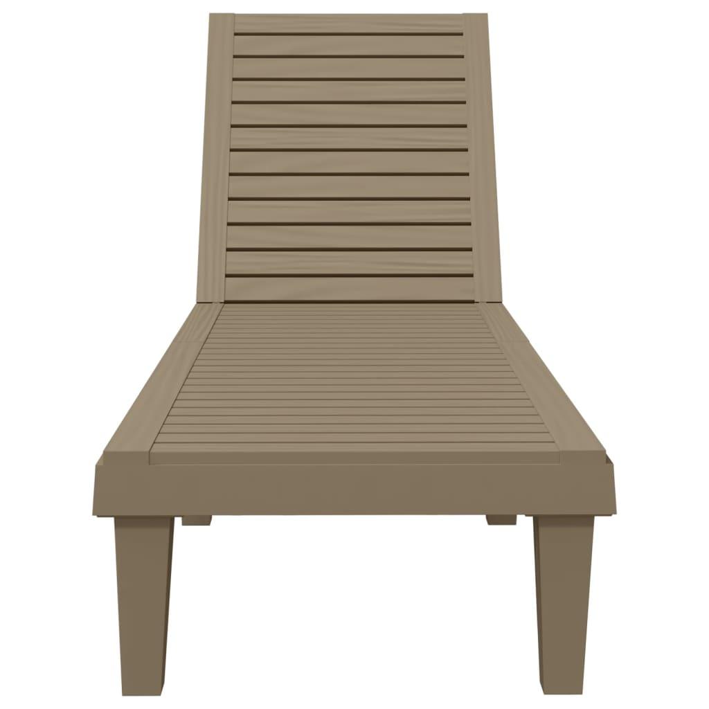 Sun Lounger Light Brown 61"x22.8"x32.7" Polypropylene at Set Shop and Smile