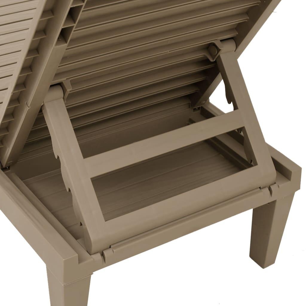 Sun Lounger Light Brown 61"x22.8"x32.7" Polypropylene at Set Shop and Smile