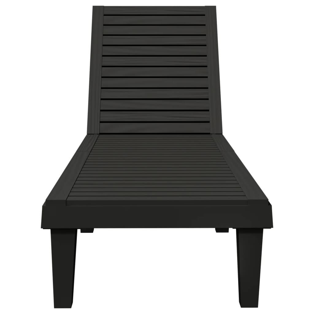 Sun Loungers 2 pcs Black 61"x22.8"x32.7" Polypropylene at Set Shop and Smile