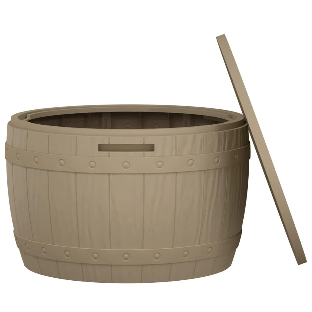 3-in-1 Patio Storage Box Light Brown Polypropylene at Set Shop and Smile