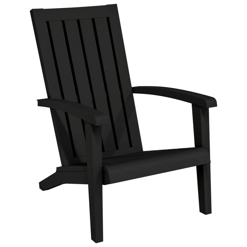 Patio Adirondack Chair Black Polypropylene at Set Shop and Smile