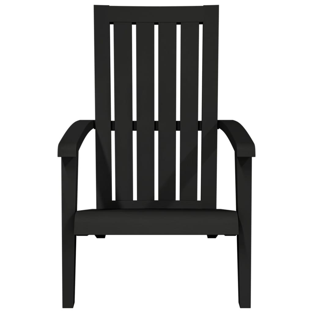 Patio Adirondack Chair Black Polypropylene at Set Shop and Smile