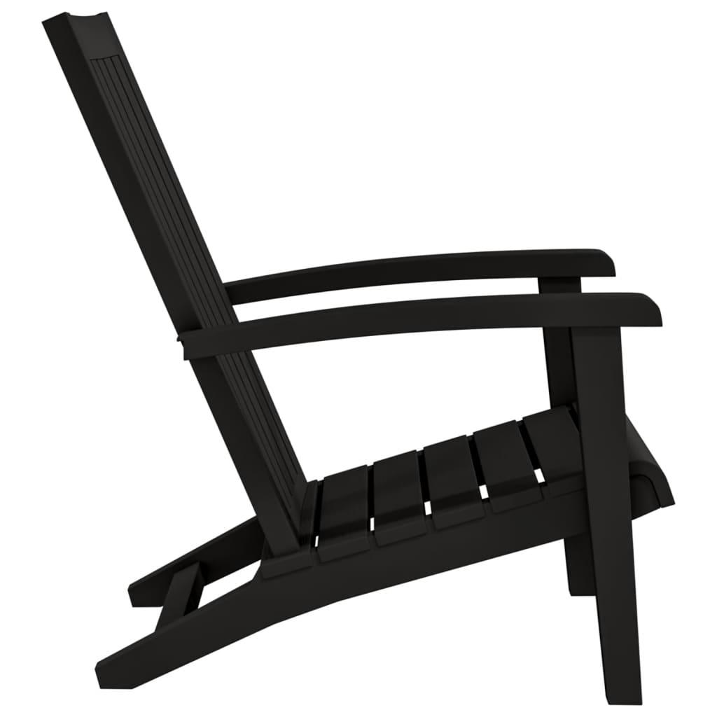 Patio Adirondack Chair Black Polypropylene at Set Shop and Smile