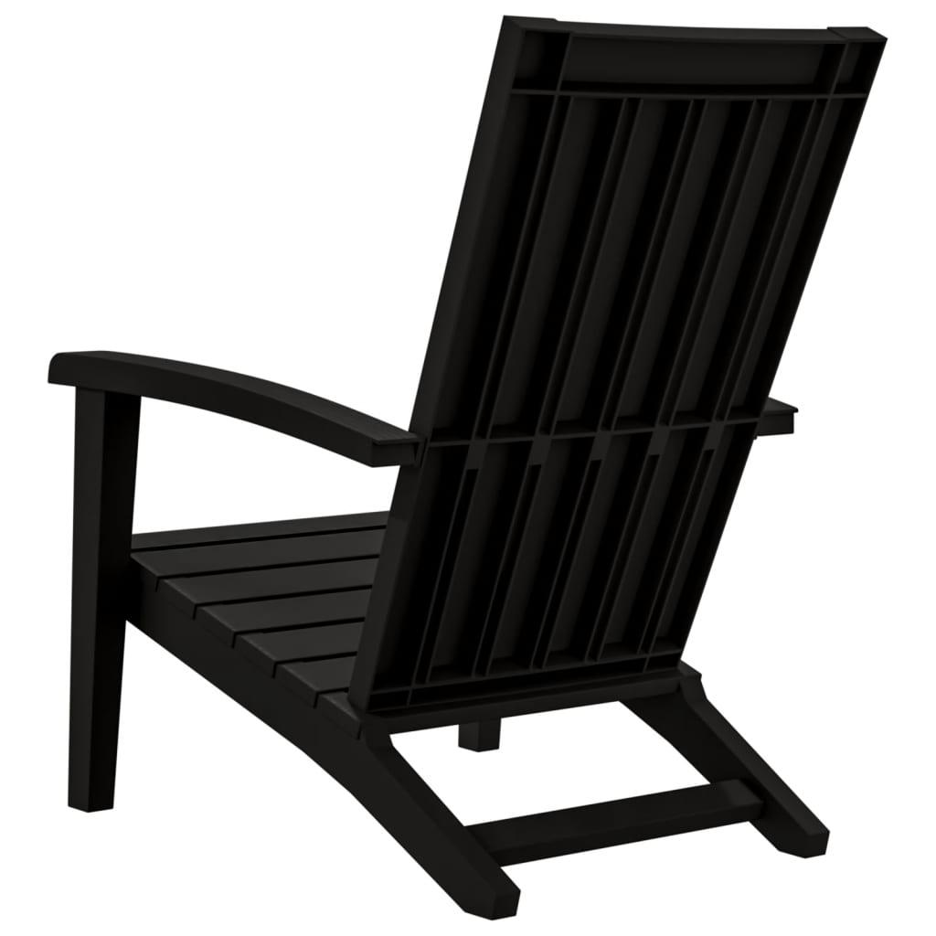 Patio Adirondack Chair Black Polypropylene at Set Shop and Smile