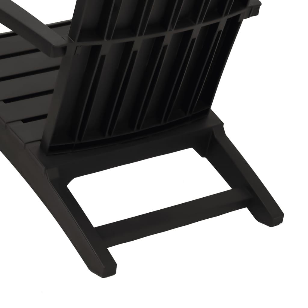 Patio Adirondack Chair Black Polypropylene at Set Shop and Smile