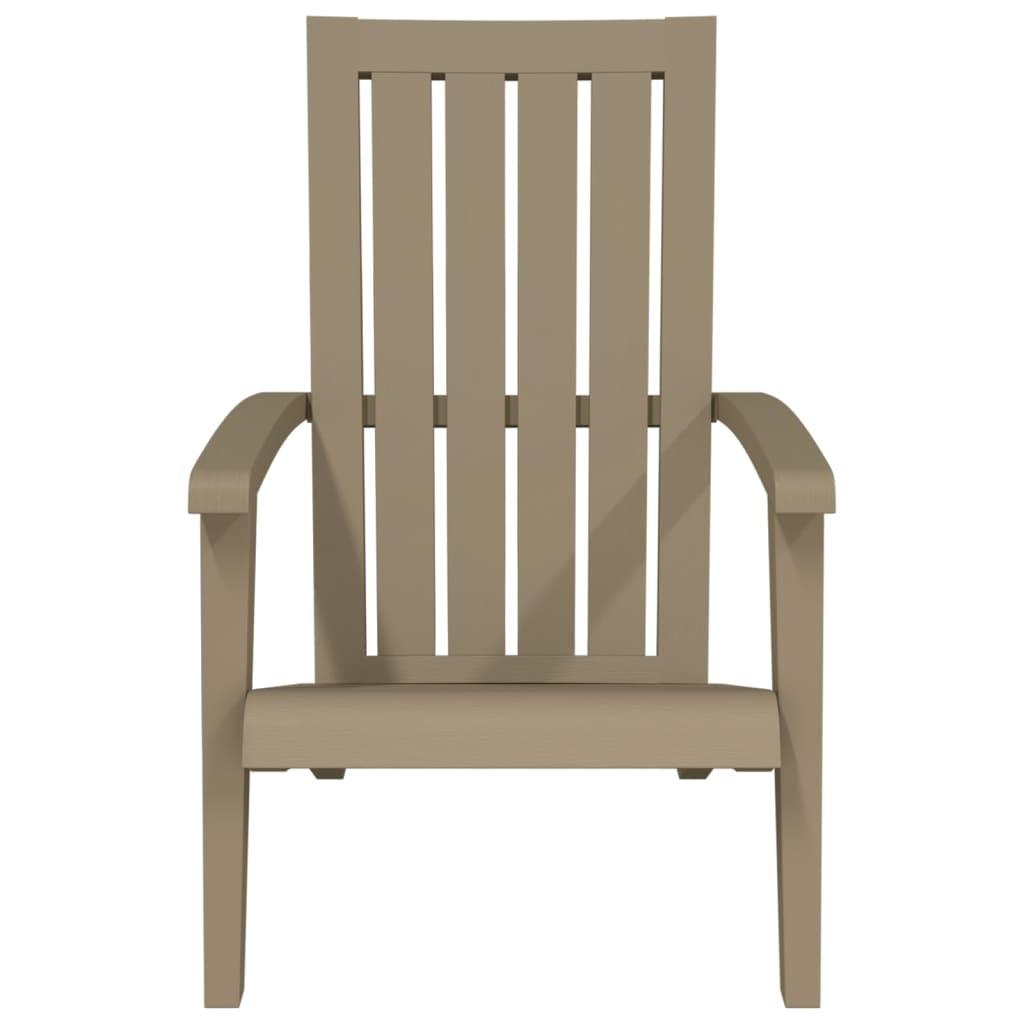 Patio Adirondack Chair Light Brown Polypropylene at Set Shop and Smile