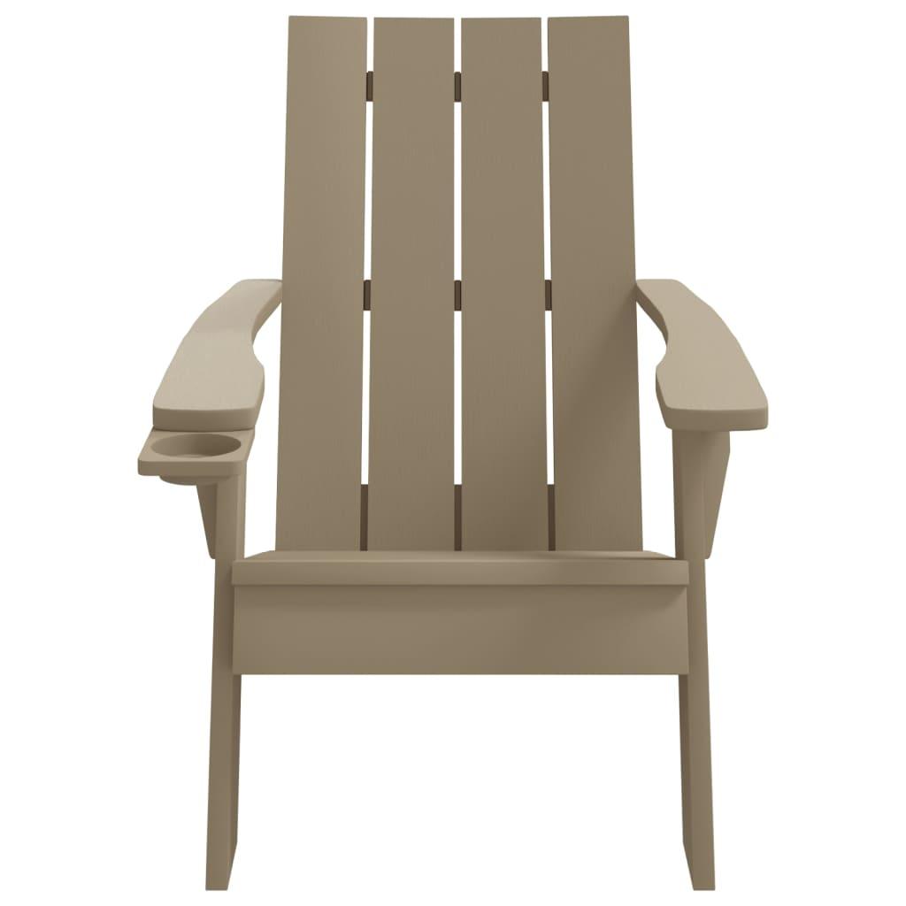Patio Adirondack Chair Light Brown 29.5"x34.8"x35.2" Polypropylene at Set Shop and Smile