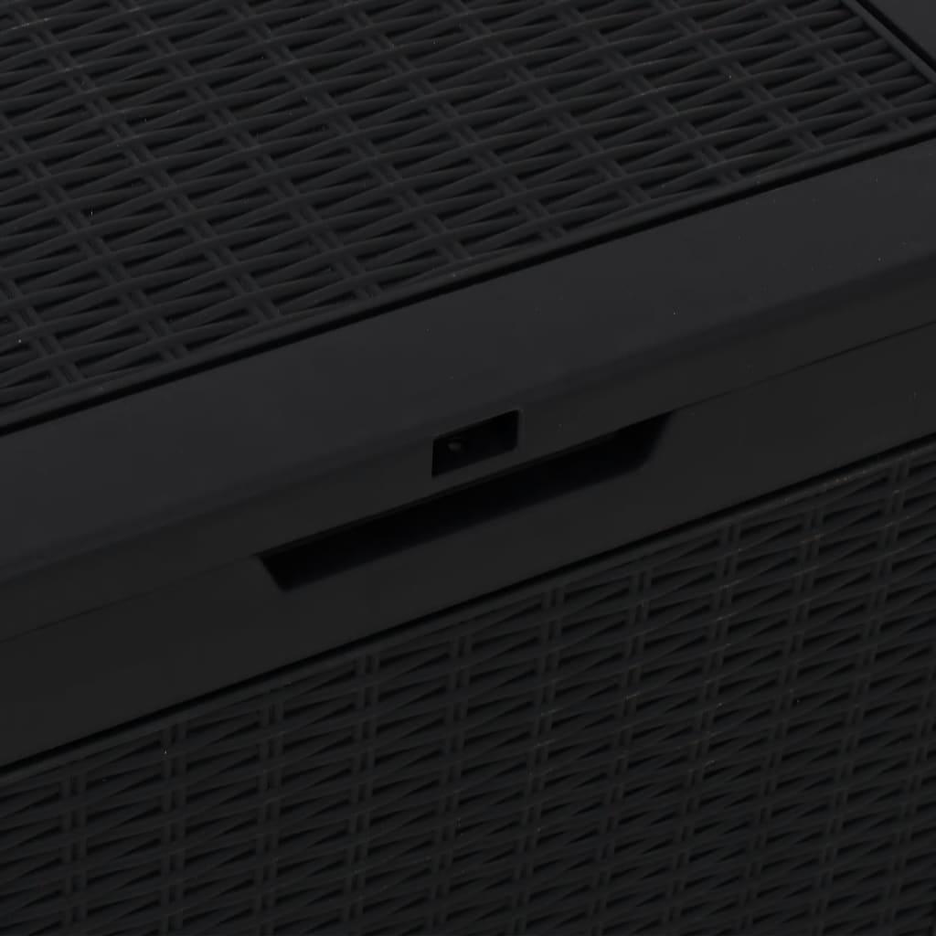 Patio Storage Box Black 21.9"x16.9"x20.9" Polypropylene at Set Shop and Smile