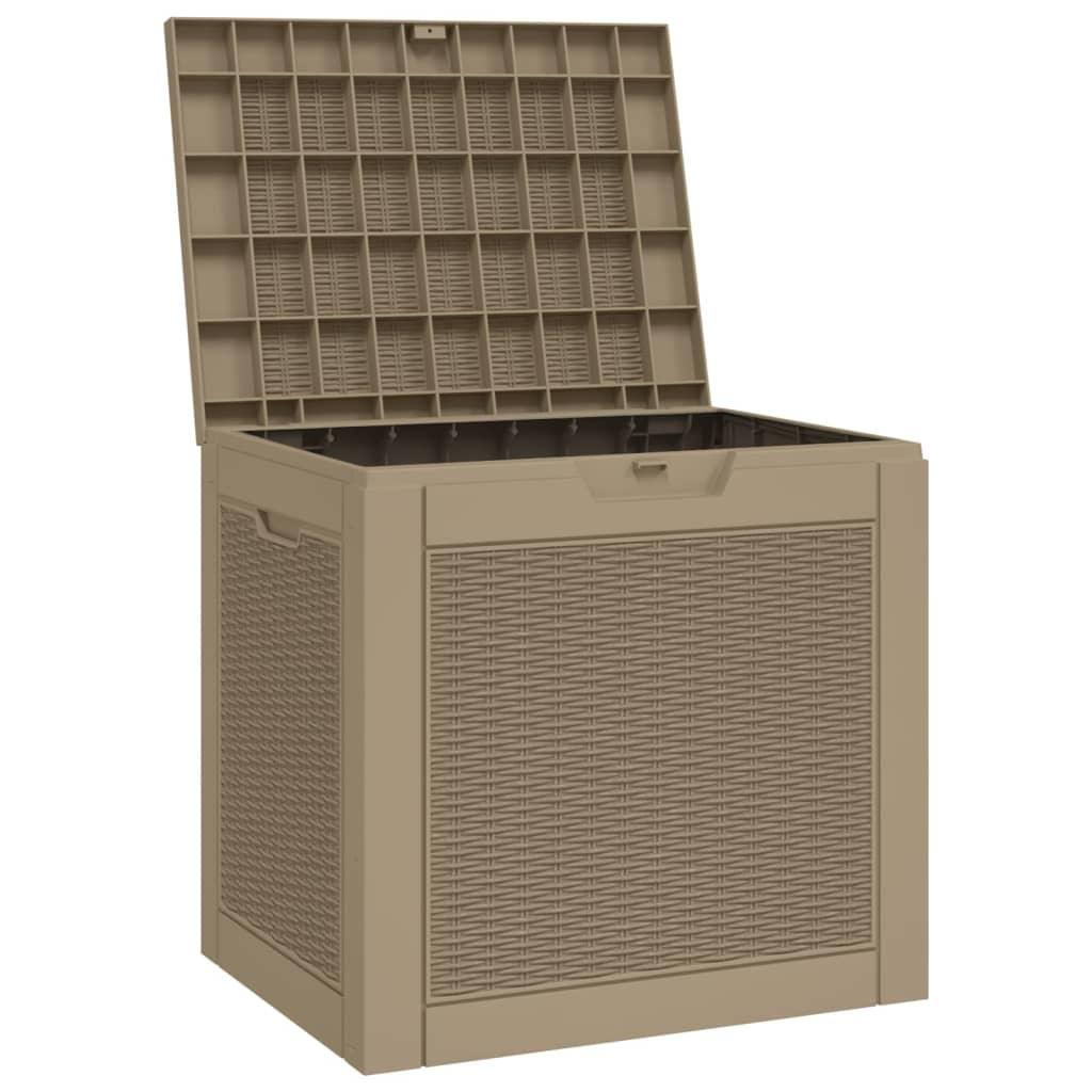 Patio Storage Box Light Brown 21.9"x16.9"x20.9" Polypropylene at Set Shop and Smile