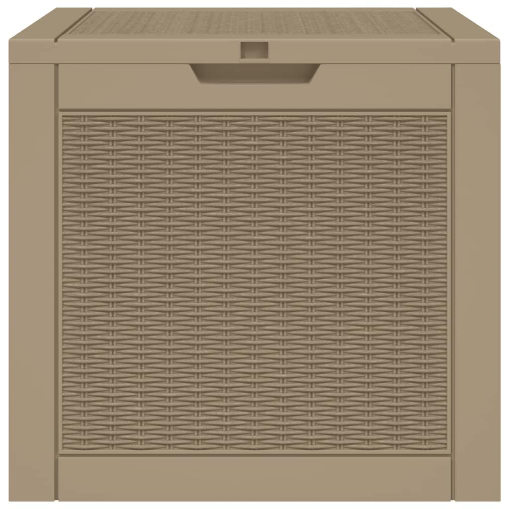 Patio Storage Box Light Brown 21.9"x16.9"x20.9" Polypropylene at Set Shop and Smile