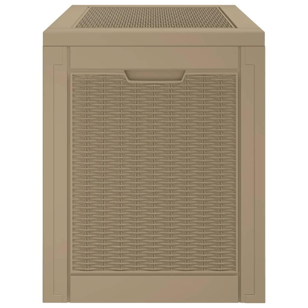 Patio Storage Box Light Brown 21.9"x16.9"x20.9" Polypropylene at Set Shop and Smile