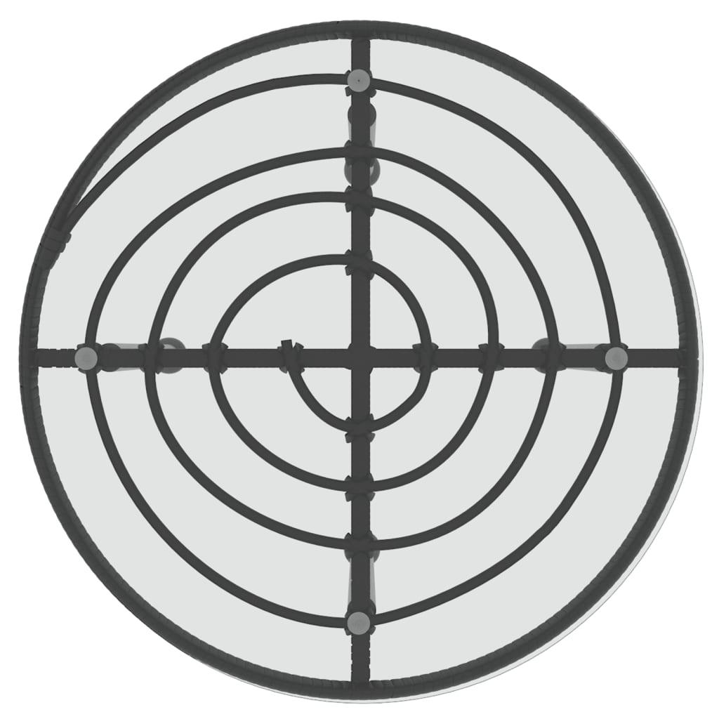 3 Piece Patio Dining Set Black Poly Rattan at Set Shop and Smile