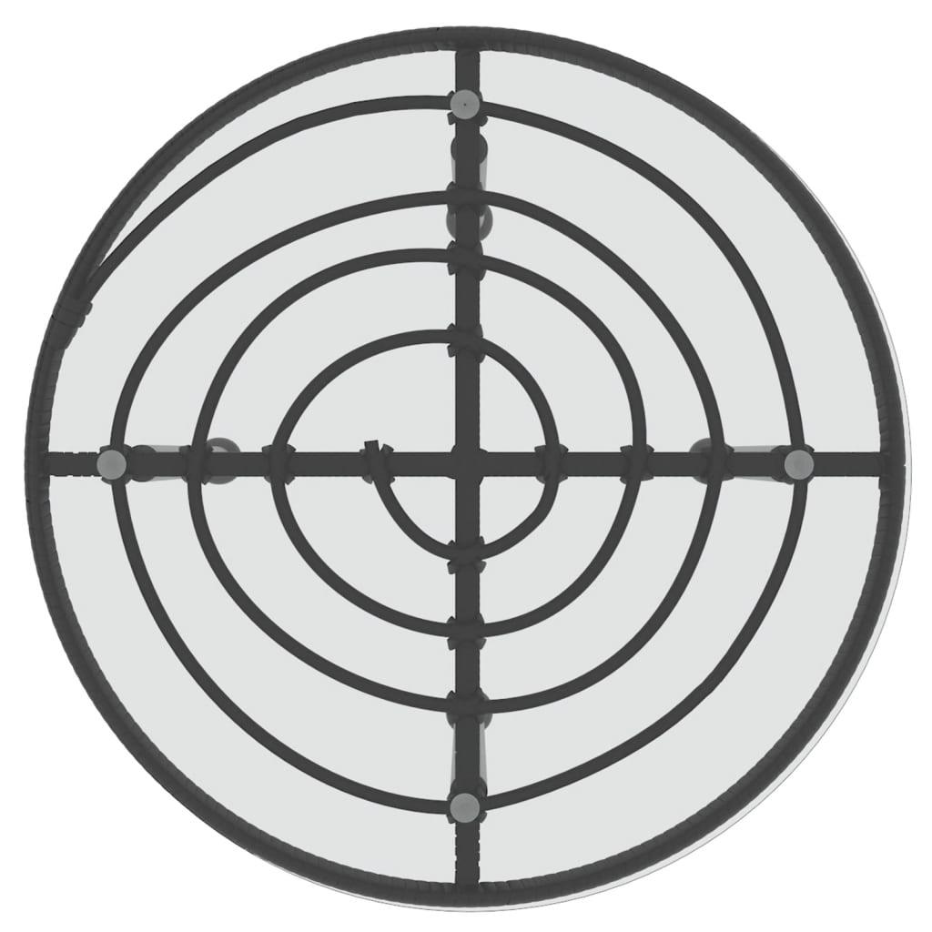 3 Piece Patio Dining Set Black Poly Rattan at Set Shop and Smile