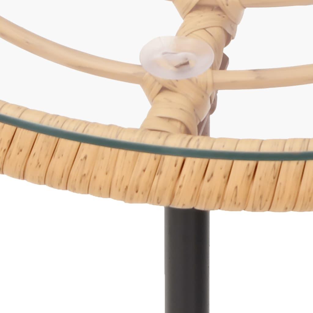 3 Piece Patio Dining Set Poly Rattan at Set Shop and Smile