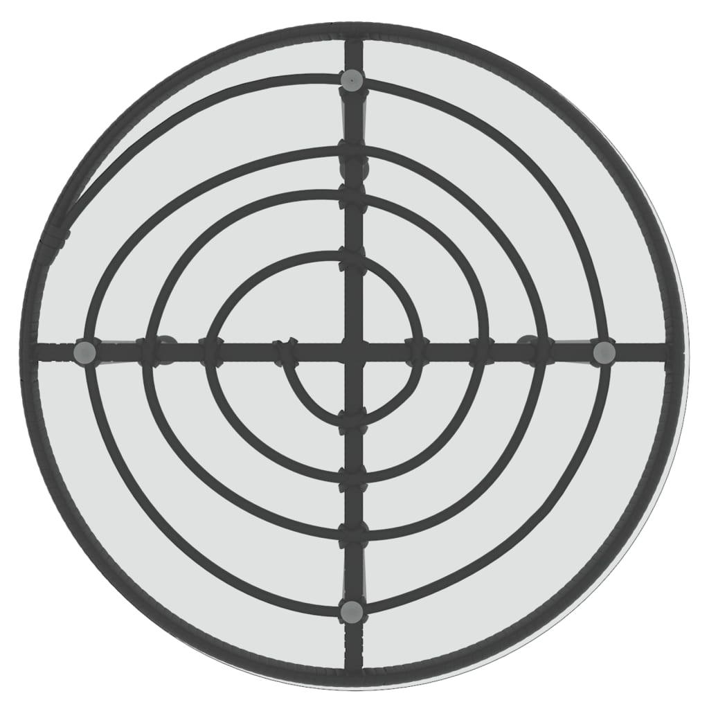 3 Piece Patio Dining Set Black Poly Rattan at Set Shop and Smile