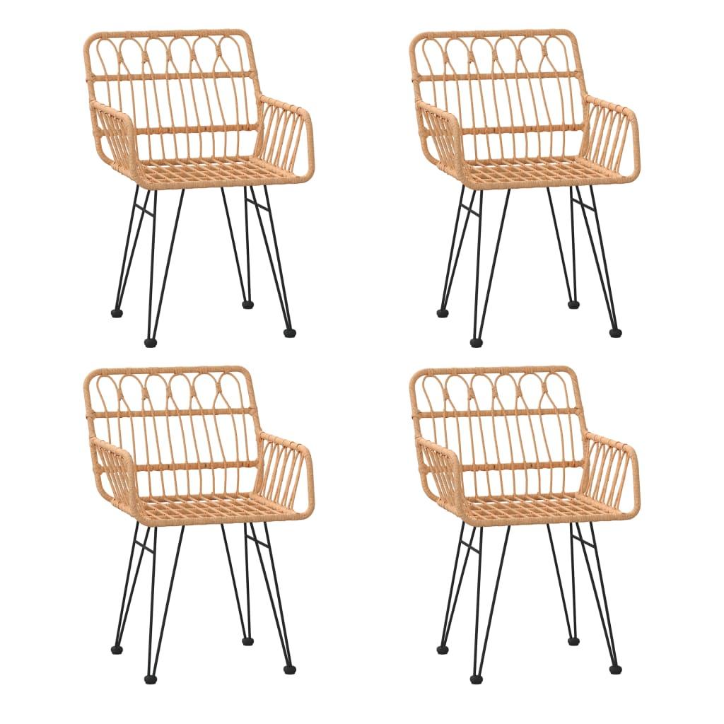 5 Piece Patio Dining Set Poly Rattan at Set Shop and Smile