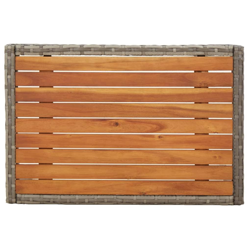 4 Piece Patio Dining Set with Cushions Gray Poly Rattan at Set Shop and Smile