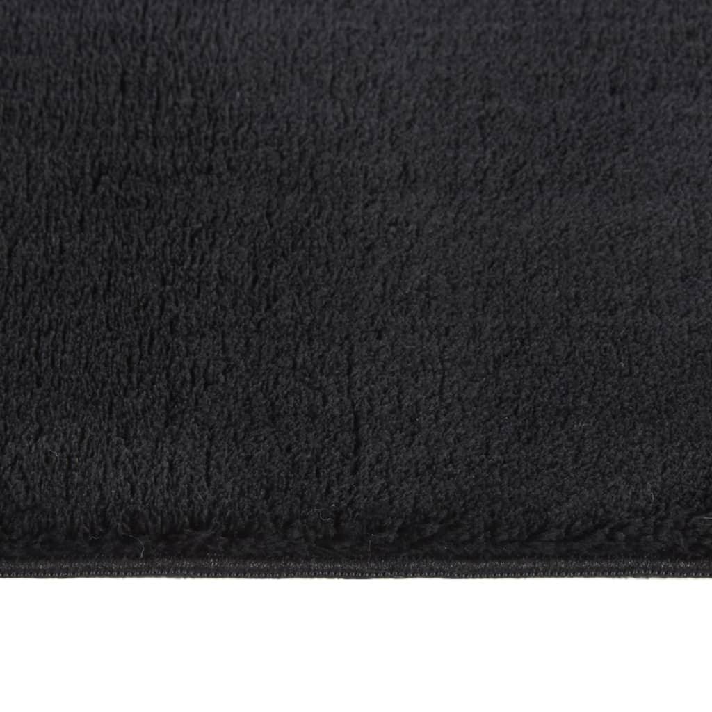 Washable Rug Soft Shaggy Black 63"x90.6" Anti Slip at Set Shop and Smile