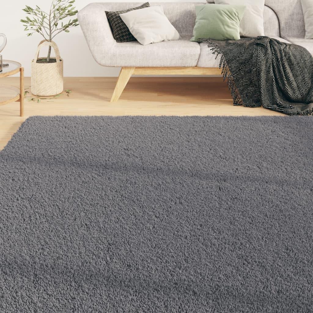 Washable Rug Soft Shaggy Anthracite 63"x90.6" Anti Slip at Set Shop and Smile